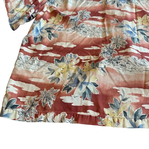 Tommy Bahama 100% Silk Tropical Print Button-Down Shirt Short Sleeve Size 2XL - Picture 10 of 12